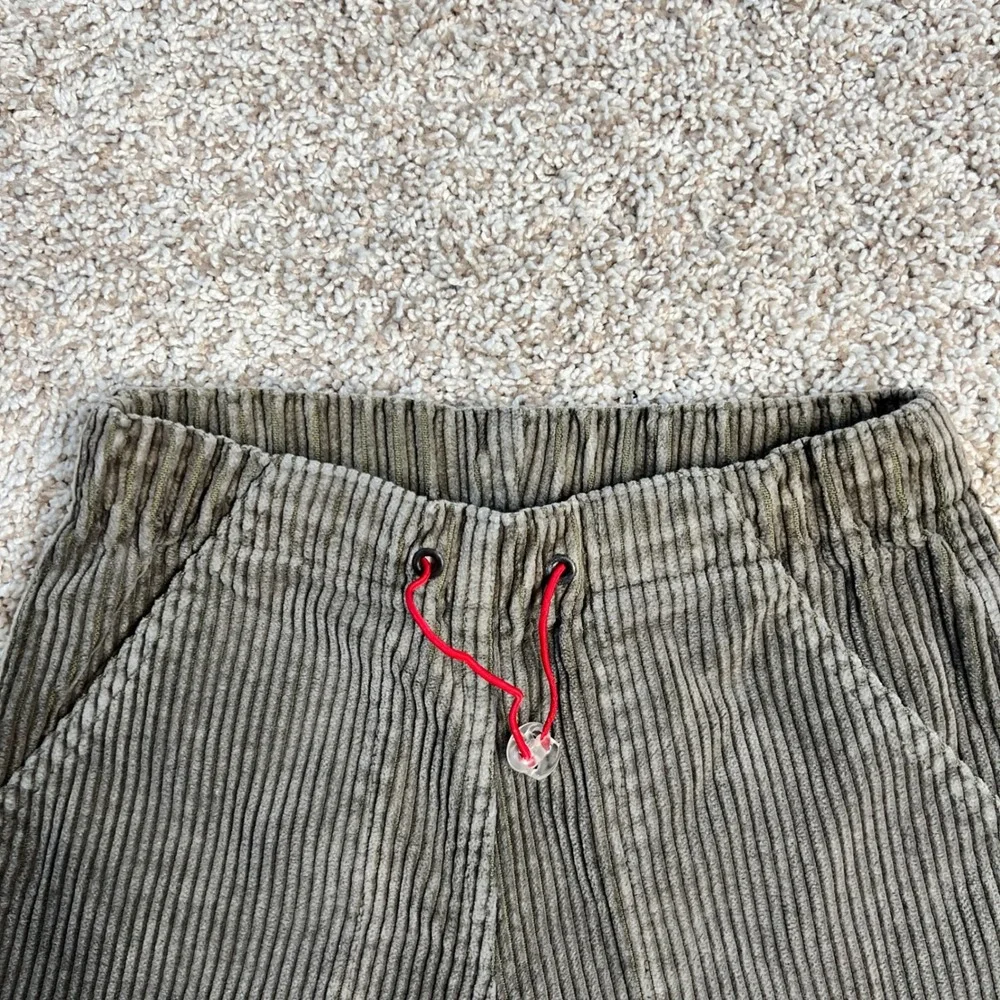 Petit Bateau Cargo Pants Kids 5 Olive Green Utility Corduroy Gorpcore Rugged